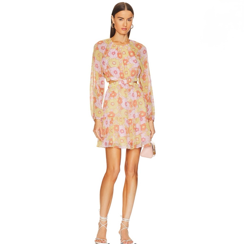 Steve Madden Floral Pink Cadi Mini Dress in Pink Multi Size M EUC!